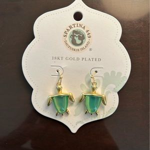 Spartina 449 gold plated sea turtle earrings